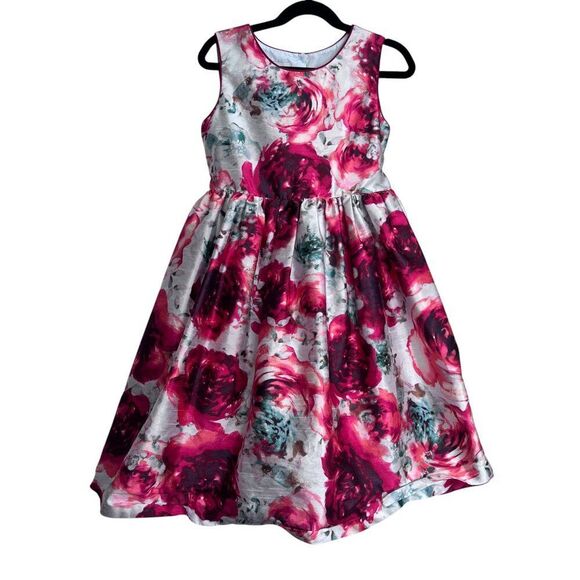Pippa & Julie Floral Sleeveless A-Line Tulle Petticoat Dress Size 8 - Picture 8 of 8